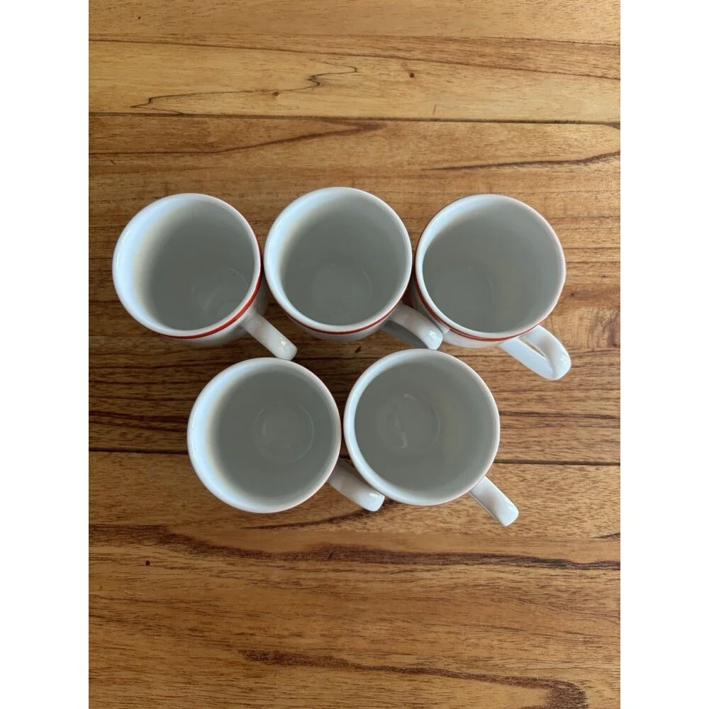 William Sonoma Brasserie Japan Red Band Espresso Cups 5